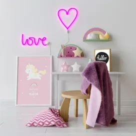 Decorative set in the nursery for girls